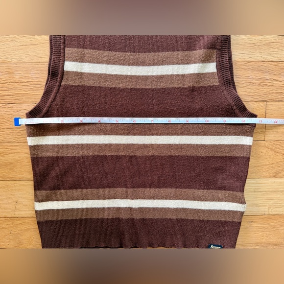 Superdry cropped striped fine knit sleeveless sweater US size 6 - Picture 8 of 11